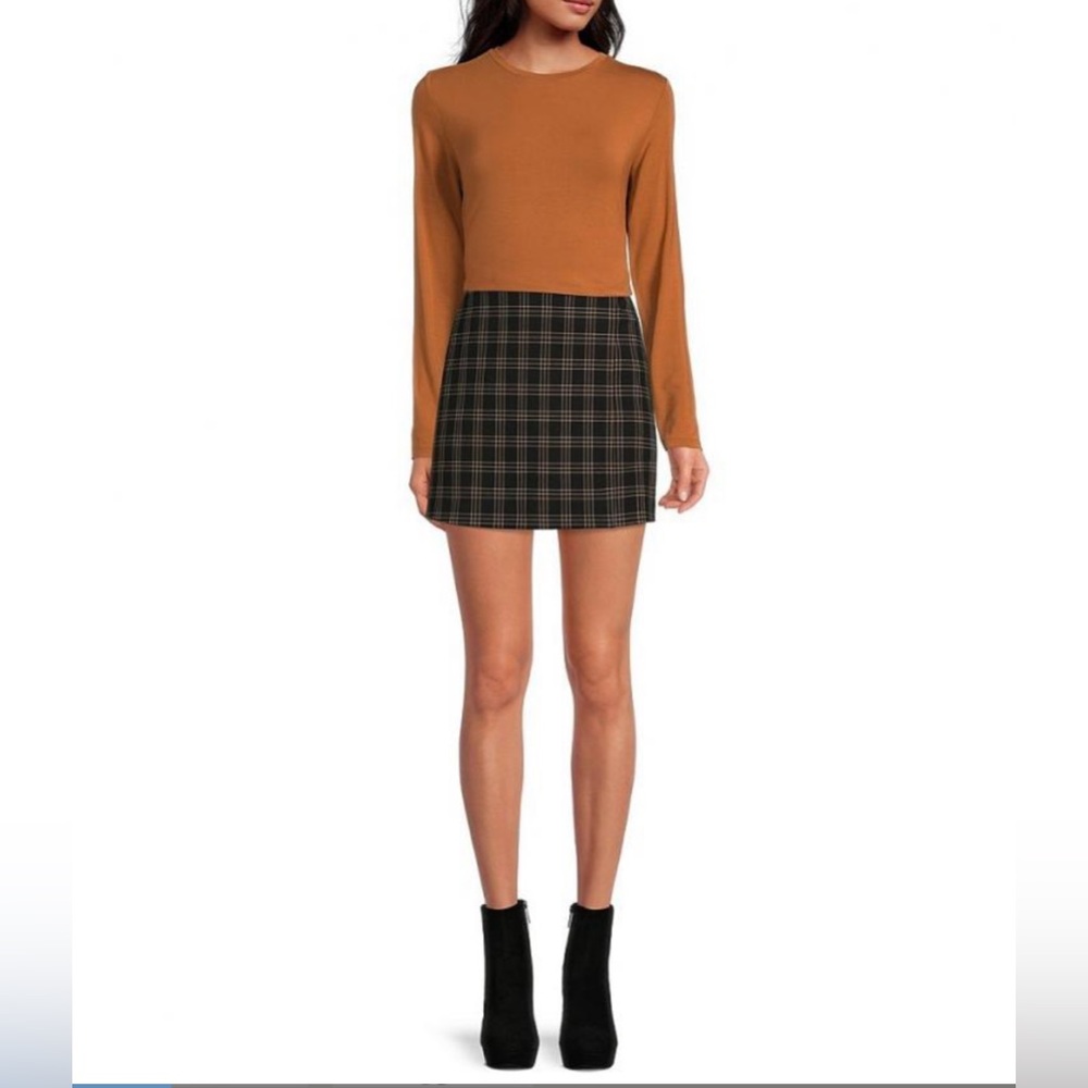 NWT Gianni Bini Belle Plaid High Rise Faux Wrap Skirt | Womens Skirts | Size 6